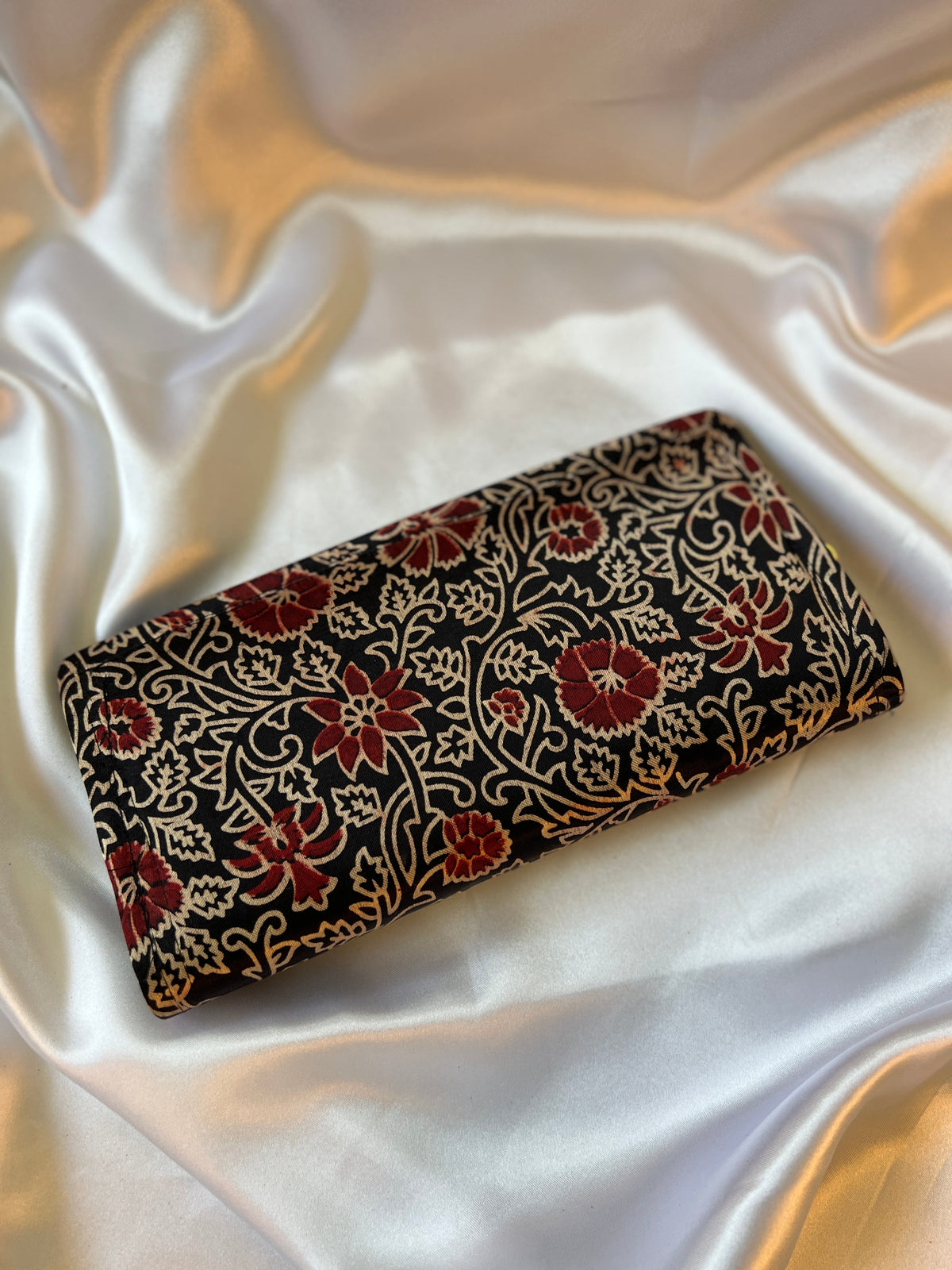 AJRAK PRINTED FABRIC CLUTCH - 7