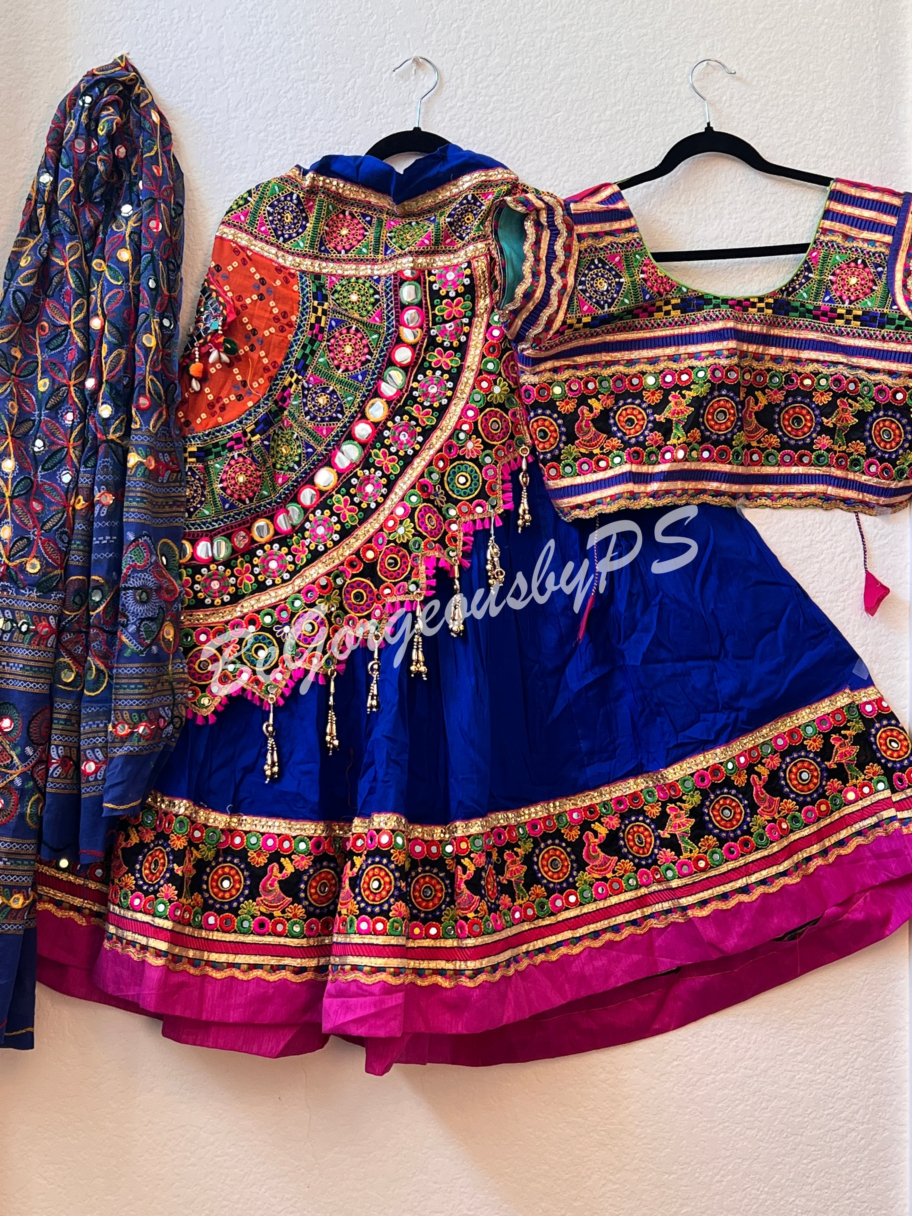 NAVRATRI LEHENGA BLUE JPTH