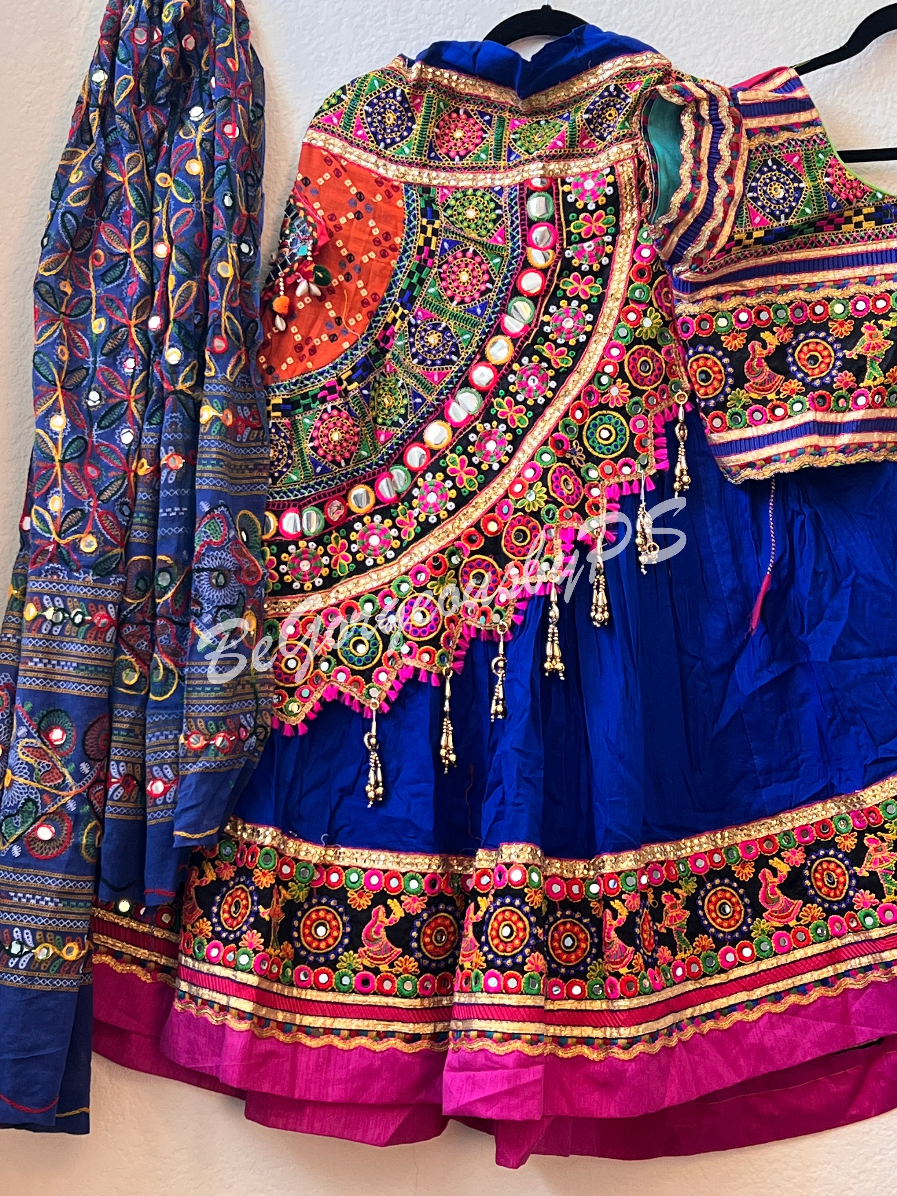 NAVRATRI LEHENGA BLUE JPTH