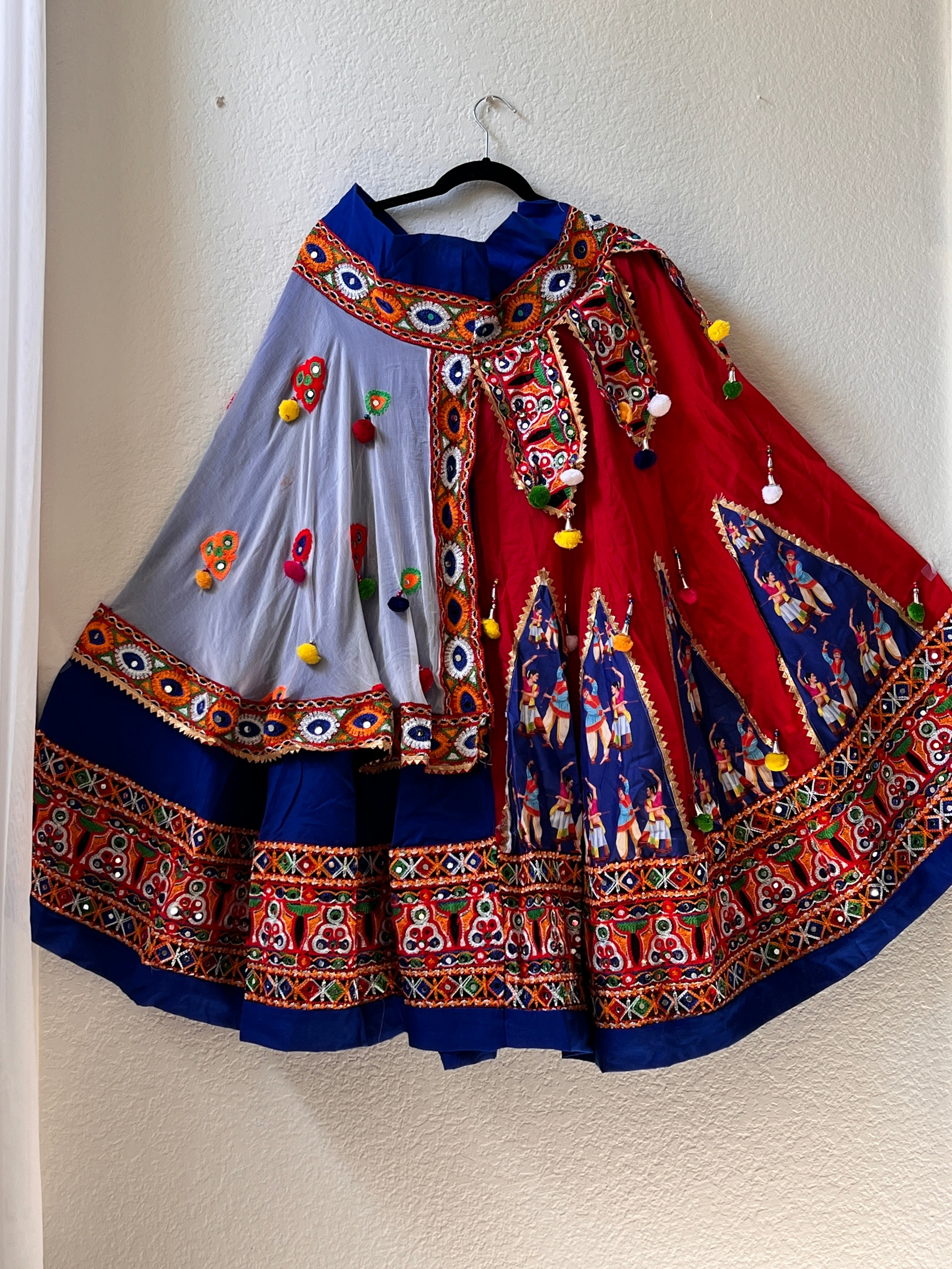 NAVRATRI LEHENGA RAJA RANI BLUE LE-NAV-RAJ-BL325