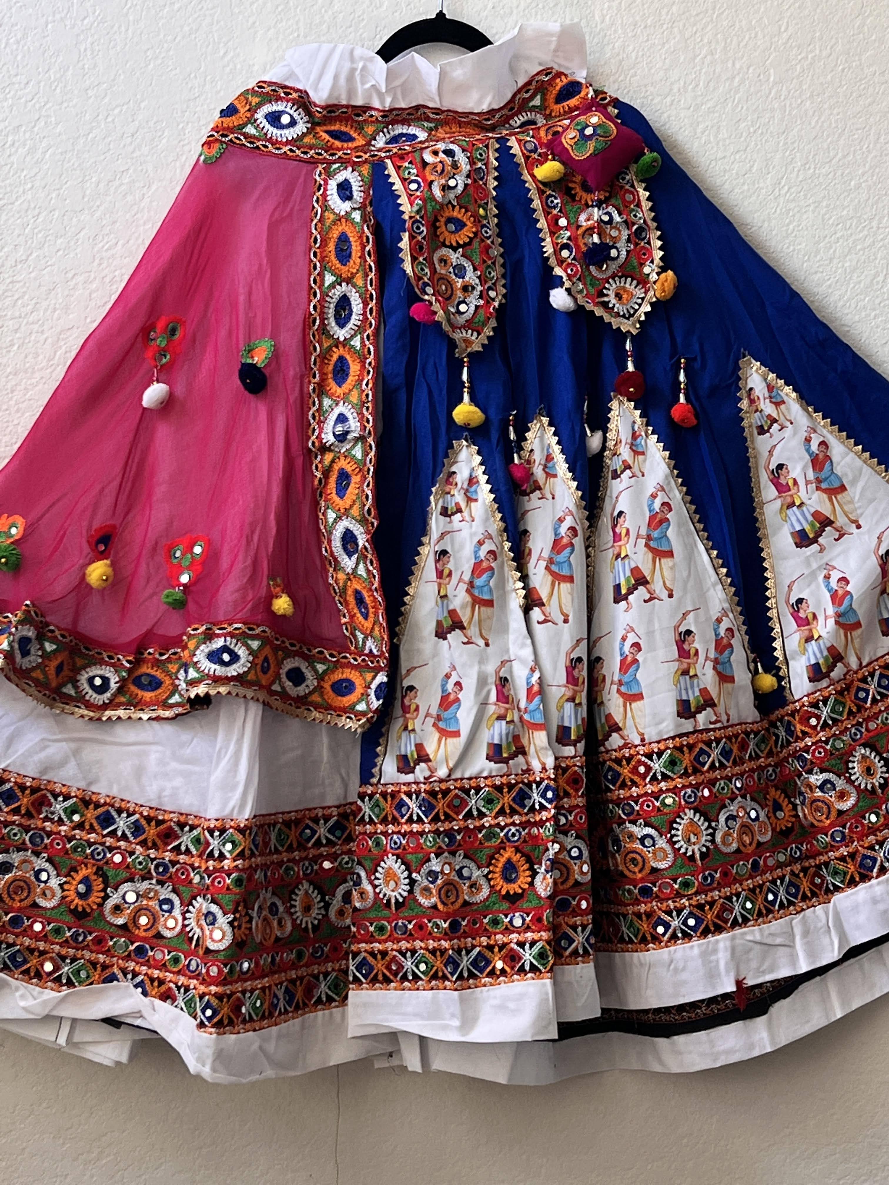 NAVRATRI LEHENGA RAJA RANI WHITE LE-NAV-RAJ-WH323