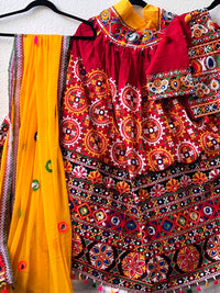 NAVRATRI LEHENGA KUTCH WORK RED LE-NAV-KUT-RE318