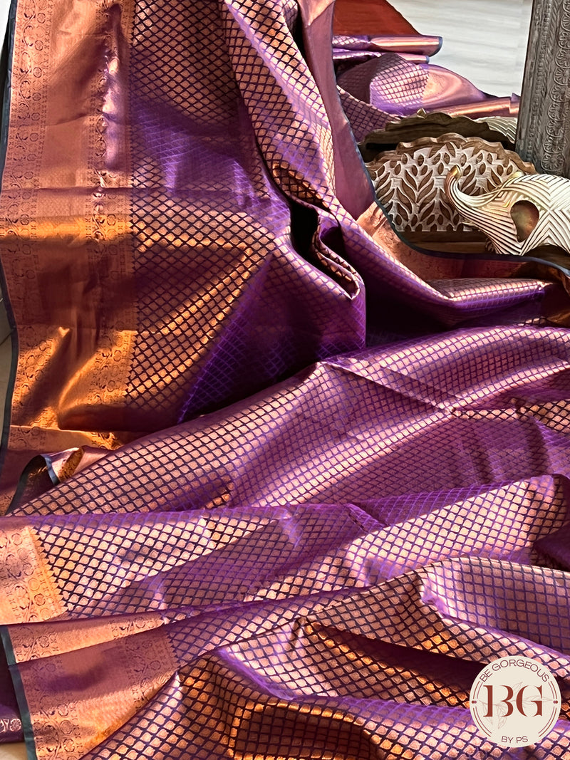 KANJEEVARAM FULL DESIGN ZARI SAREE PURPLE SA-KAN-FUL-PU395