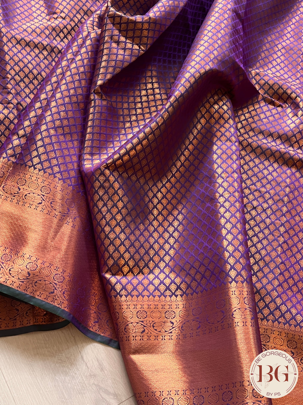 KANJEEVARAM FULL DESIGN ZARI SAREE PURPLE SA-KAN-FUL-PU395