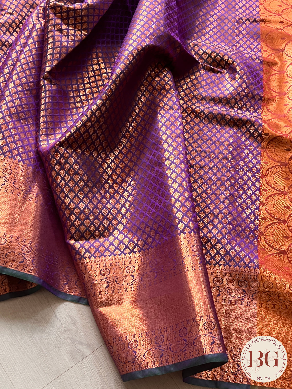 KANJEEVARAM FULL DESIGN ZARI SAREE PURPLE SA-KAN-FUL-PU395