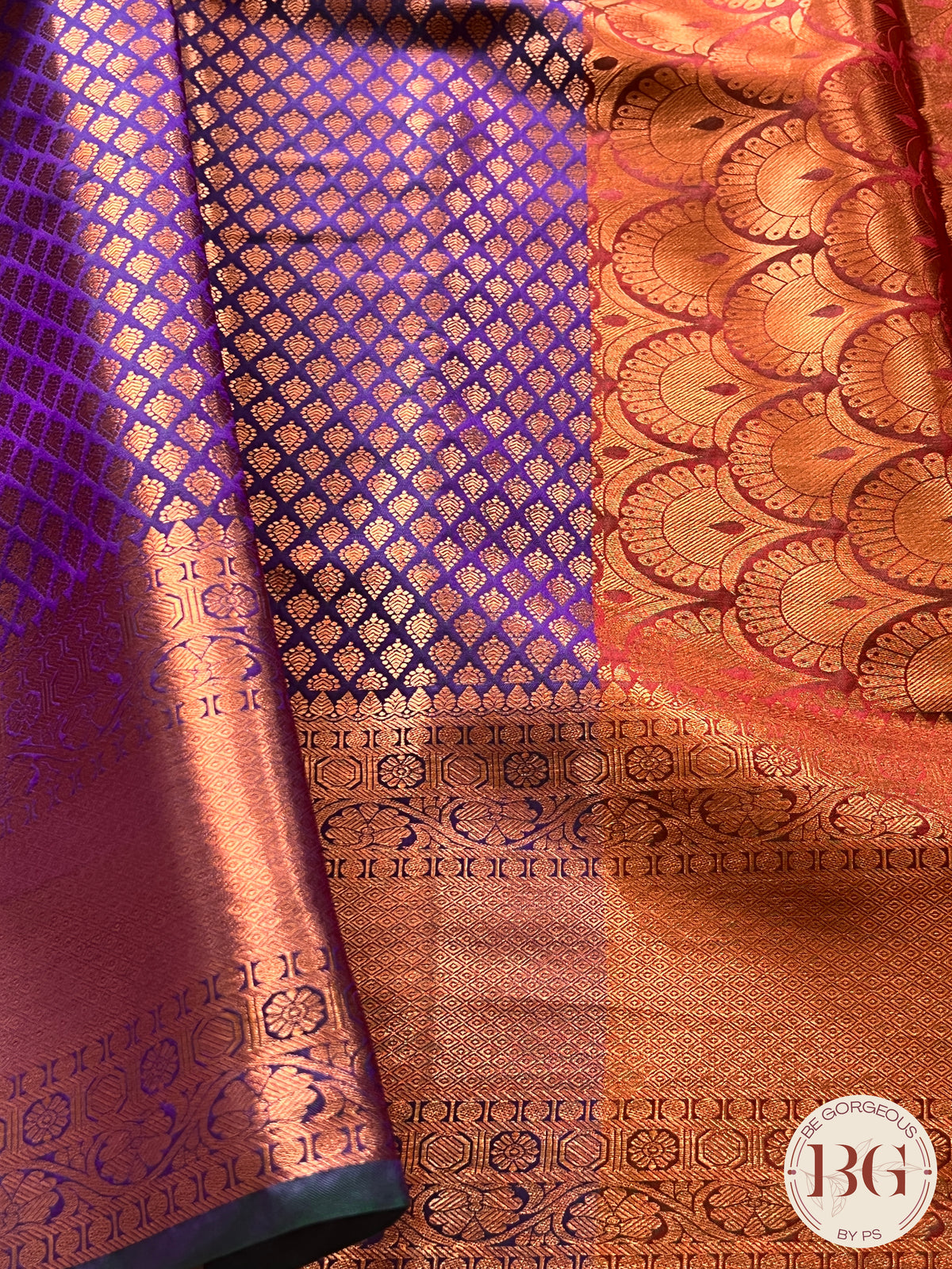 KANJEEVARAM FULL DESIGN ZARI SAREE PURPLE SA-KAN-FUL-PU395