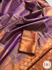 KANJEEVARAM FULL DESIGN ZARI SAREE PURPLE SA-KAN-FUL-PU395