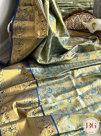 KANJEEVARAM TISSUE SAREE BLUE SA-KAN-TIS-BL396