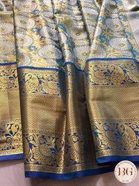 KANJEEVARAM TISSUE SAREE BLUE SA-KAN-TIS-BL396