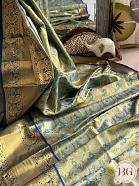 KANJEEVARAM TISSUE SAREE BLUE SA-KAN-TIS-BL396