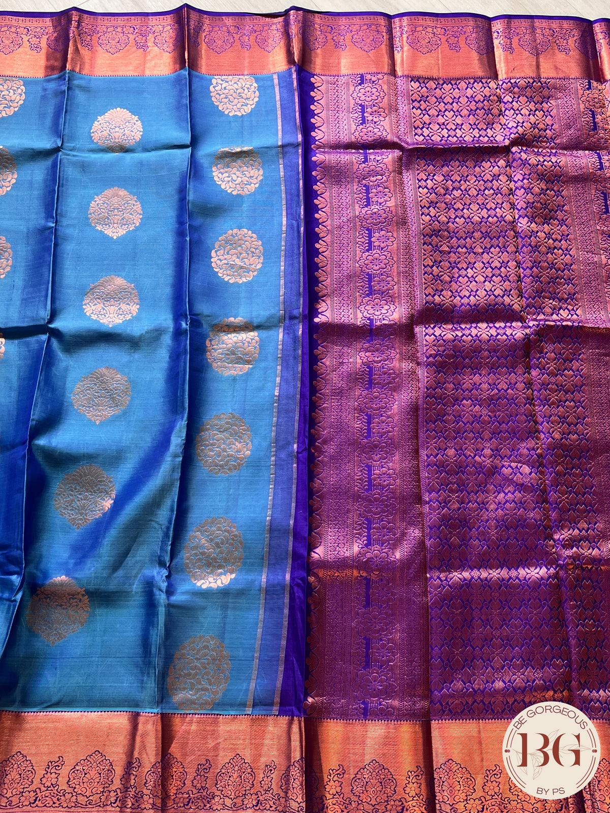 KANJEEVARAM PURE SILK KANJEEVARAM BLUE SA-KAN-PUR-BL417