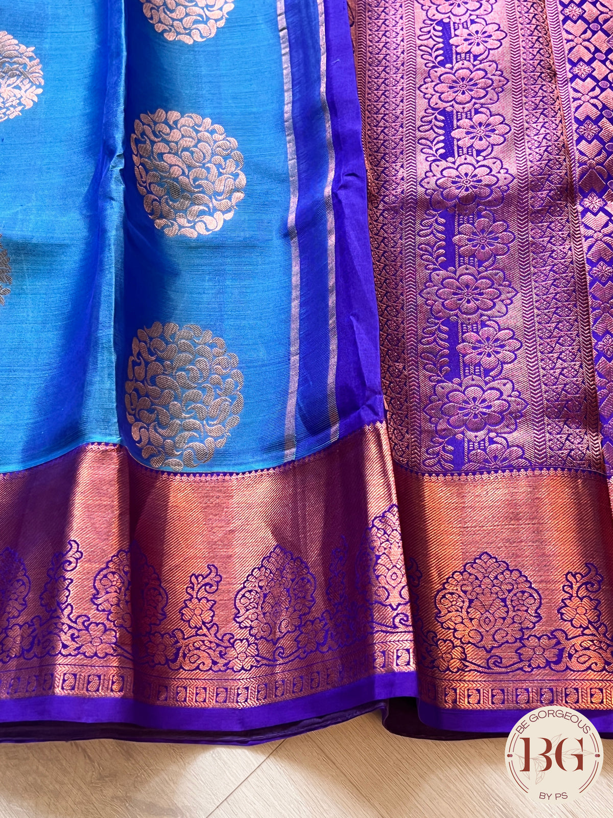 KANJEEVARAM PURE SILK KANJEEVARAM BLUE SA-KAN-PUR-BL417