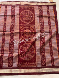 Lotus Bomkai with Flower Ikat Bandha Silk