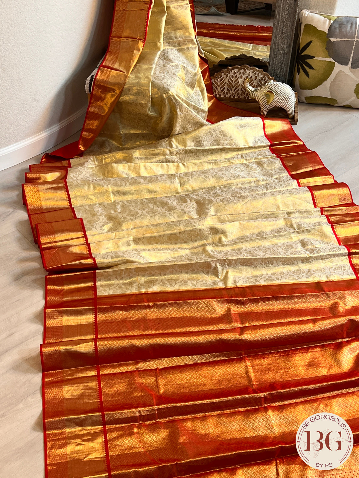 KANJEEVARAM PURE SILK KANJEEVARAM WHITE RED SA-KAN-PUR-WH416