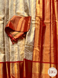 KANJEEVARAM PURE SILK KANJEEVARAM WHITE RED SA-KAN-PUR-WH416