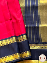 KANJEEVARAM PURE SILK KORWAI KANJEEVARAM RED BLACK SA-KAN-PUR-RE411