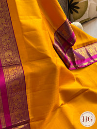 KANJEEVARAM PURE SILK KORWAI KANJEEVARAM YELLOW PINK SA-KAN-PUR-YE407