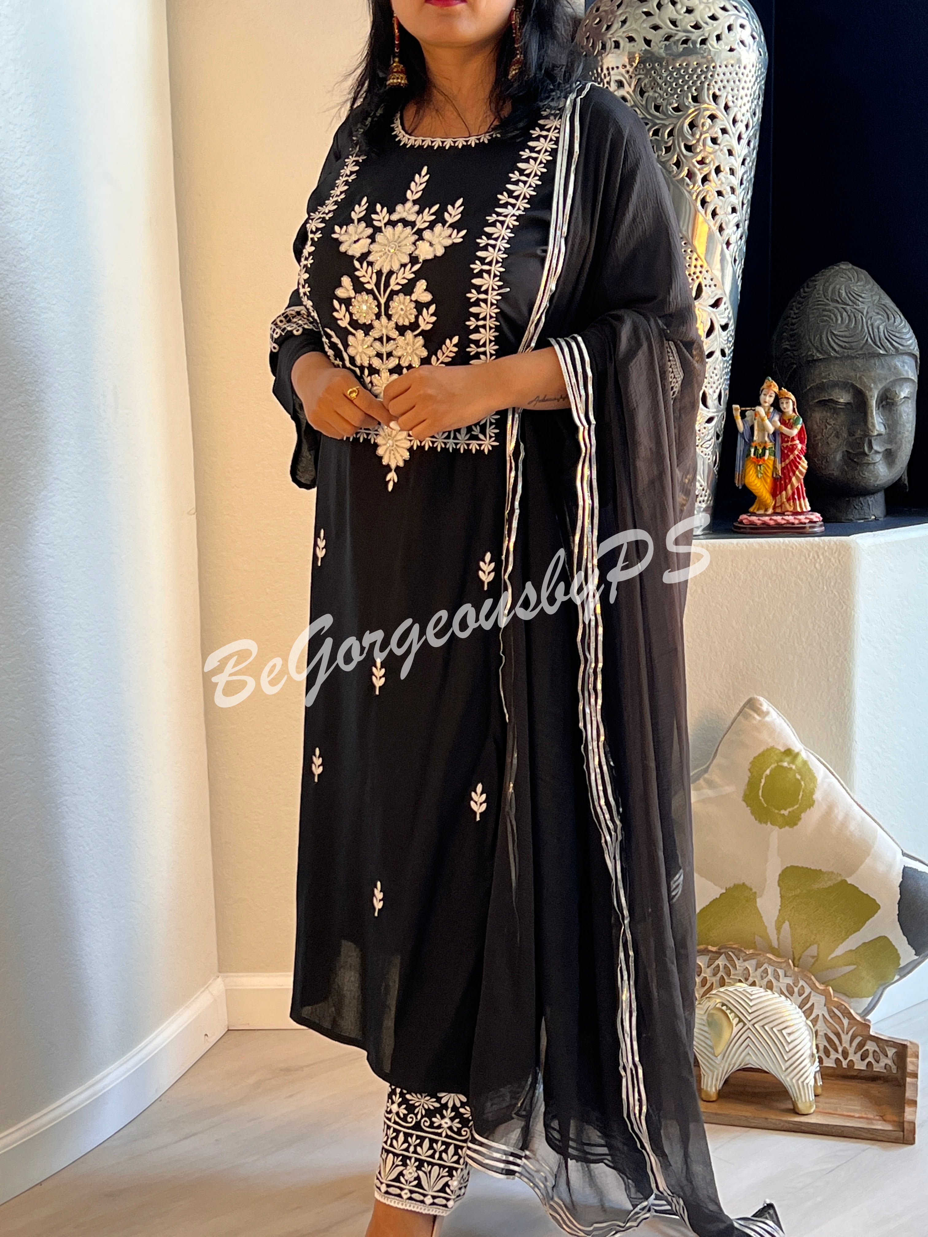 DUPATTA SET DU-001-BLK