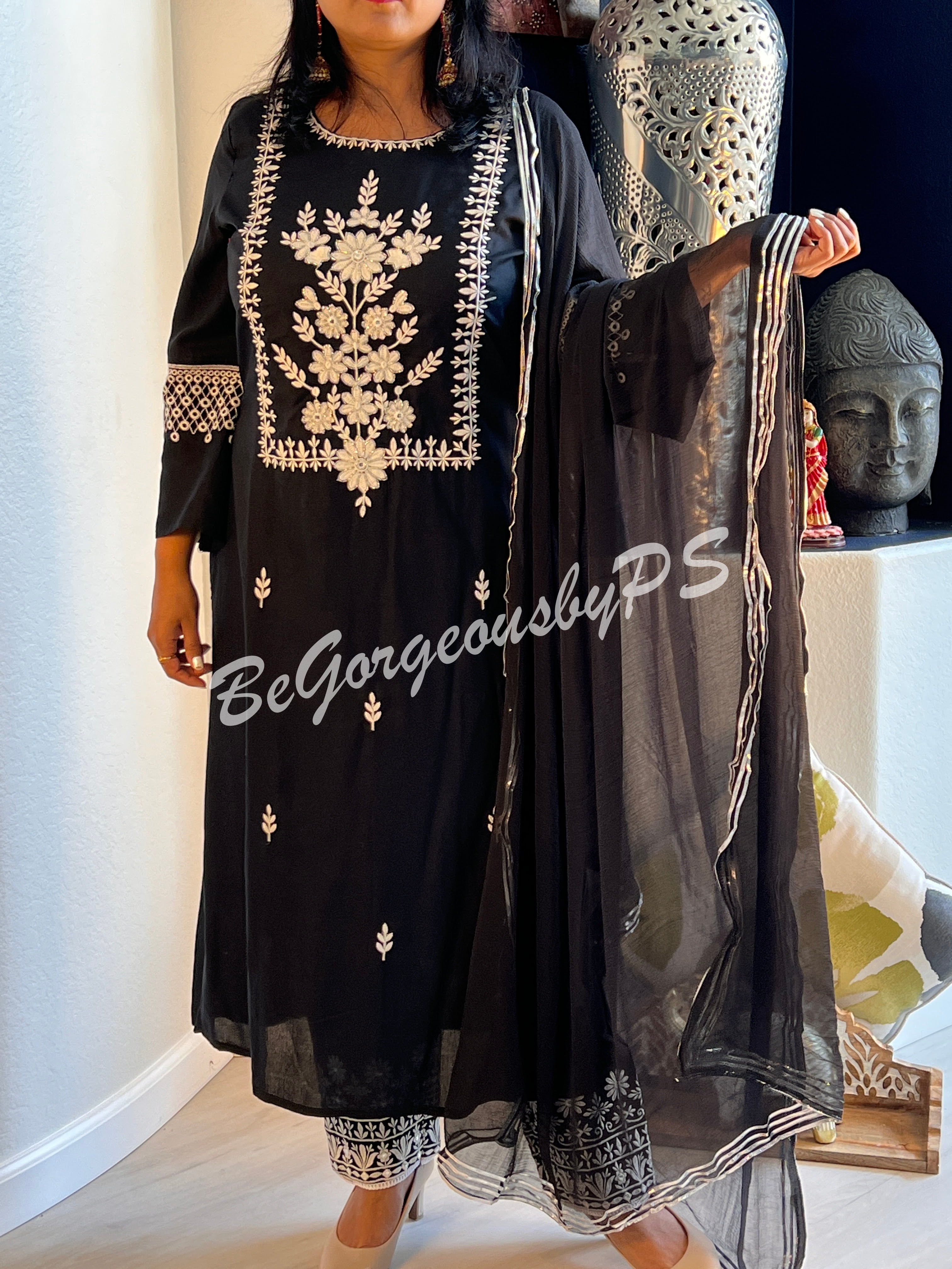 DUPATTA SET DU-001-BLK