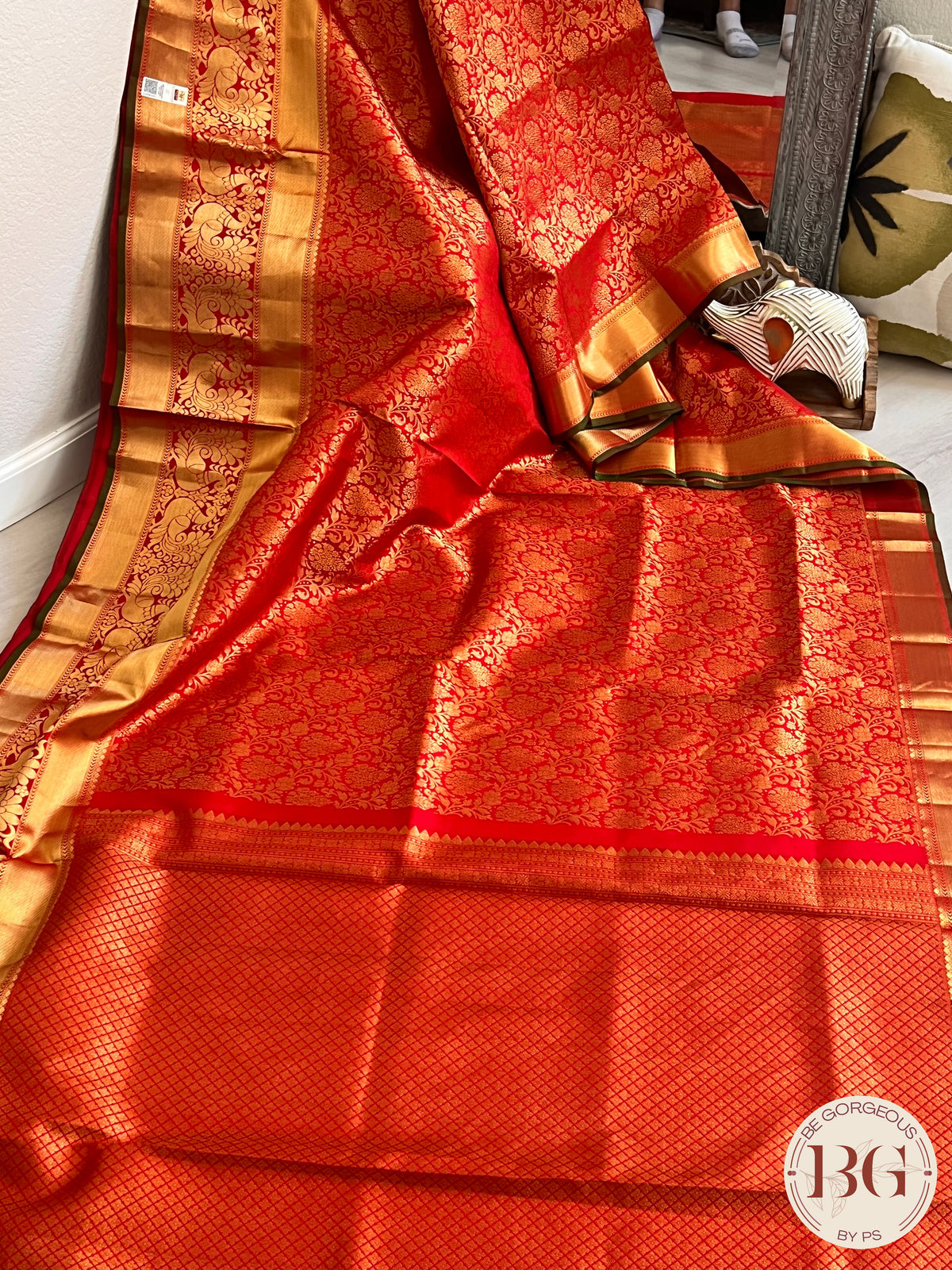 KANJEEVARAM FULL ZARI DESIGN RED COLOR RED SA-KAN-FUL-RE403