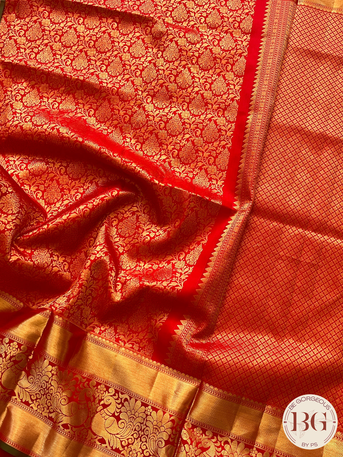 KANJEEVARAM FULL ZARI DESIGN RED COLOR RED SA-KAN-FUL-RE403