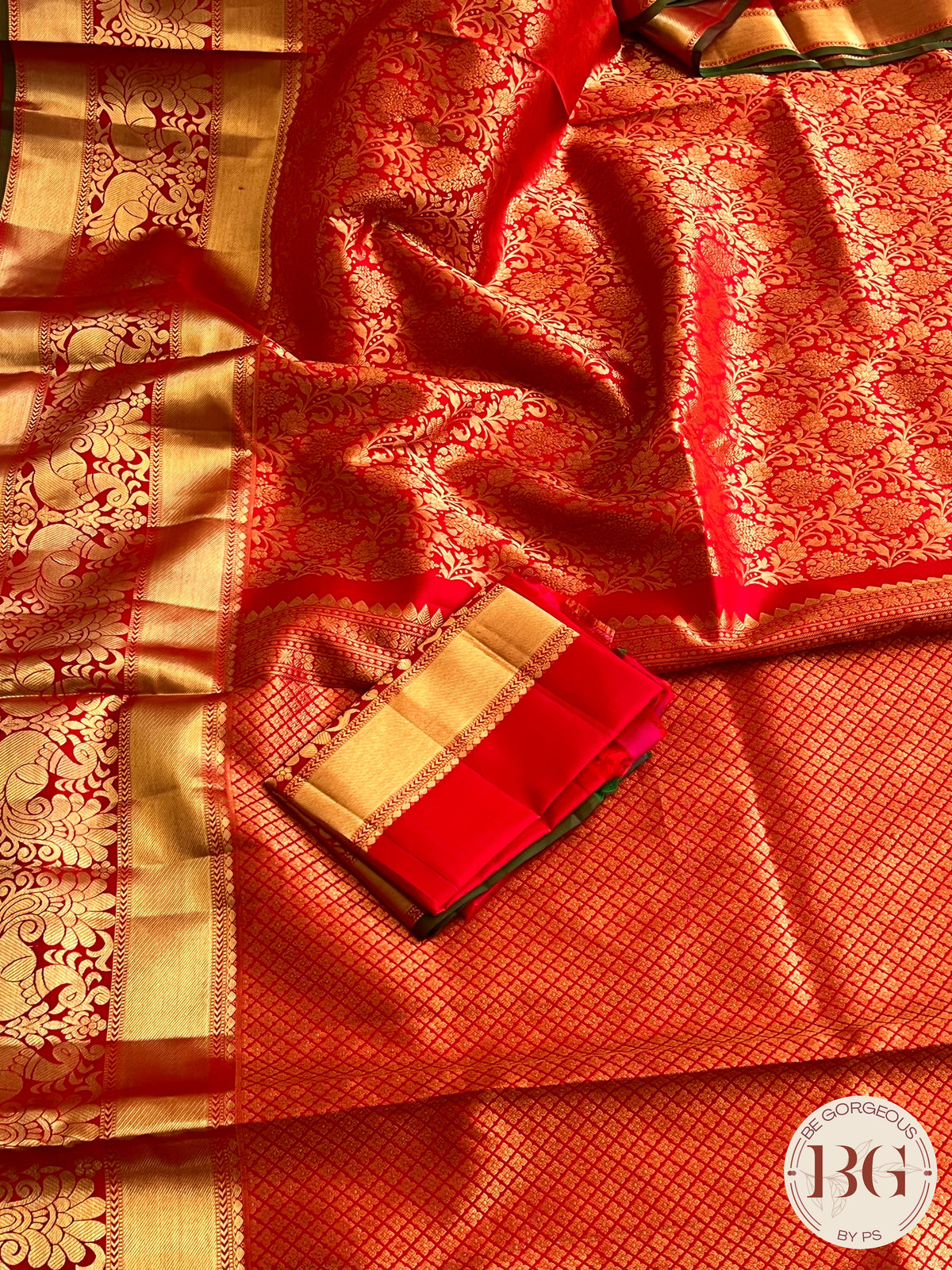 KANJEEVARAM FULL ZARI DESIGN RED COLOR RED SA-KAN-FUL-RE403