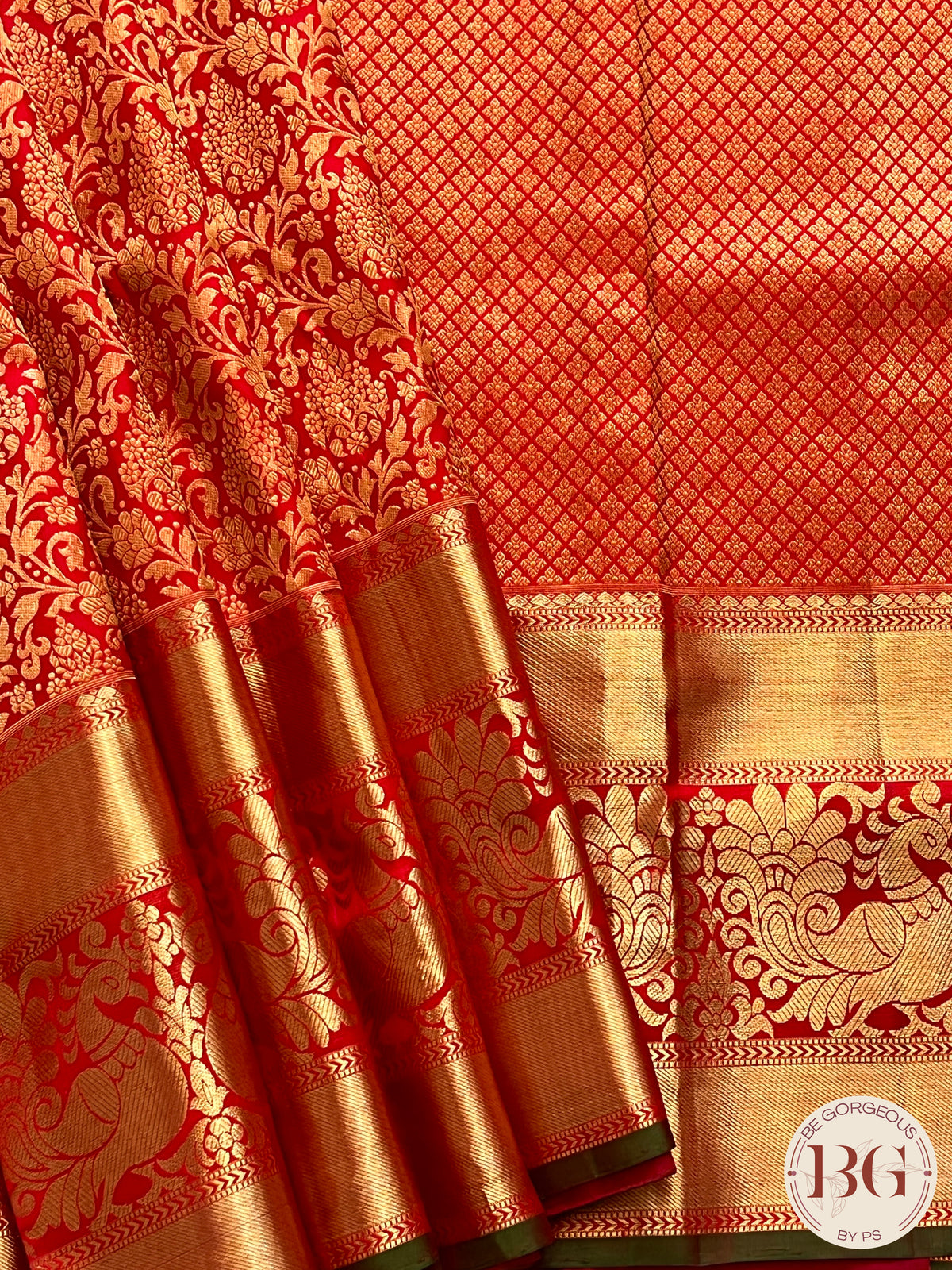 KANJEEVARAM FULL ZARI DESIGN RED COLOR RED SA-KAN-FUL-RE403