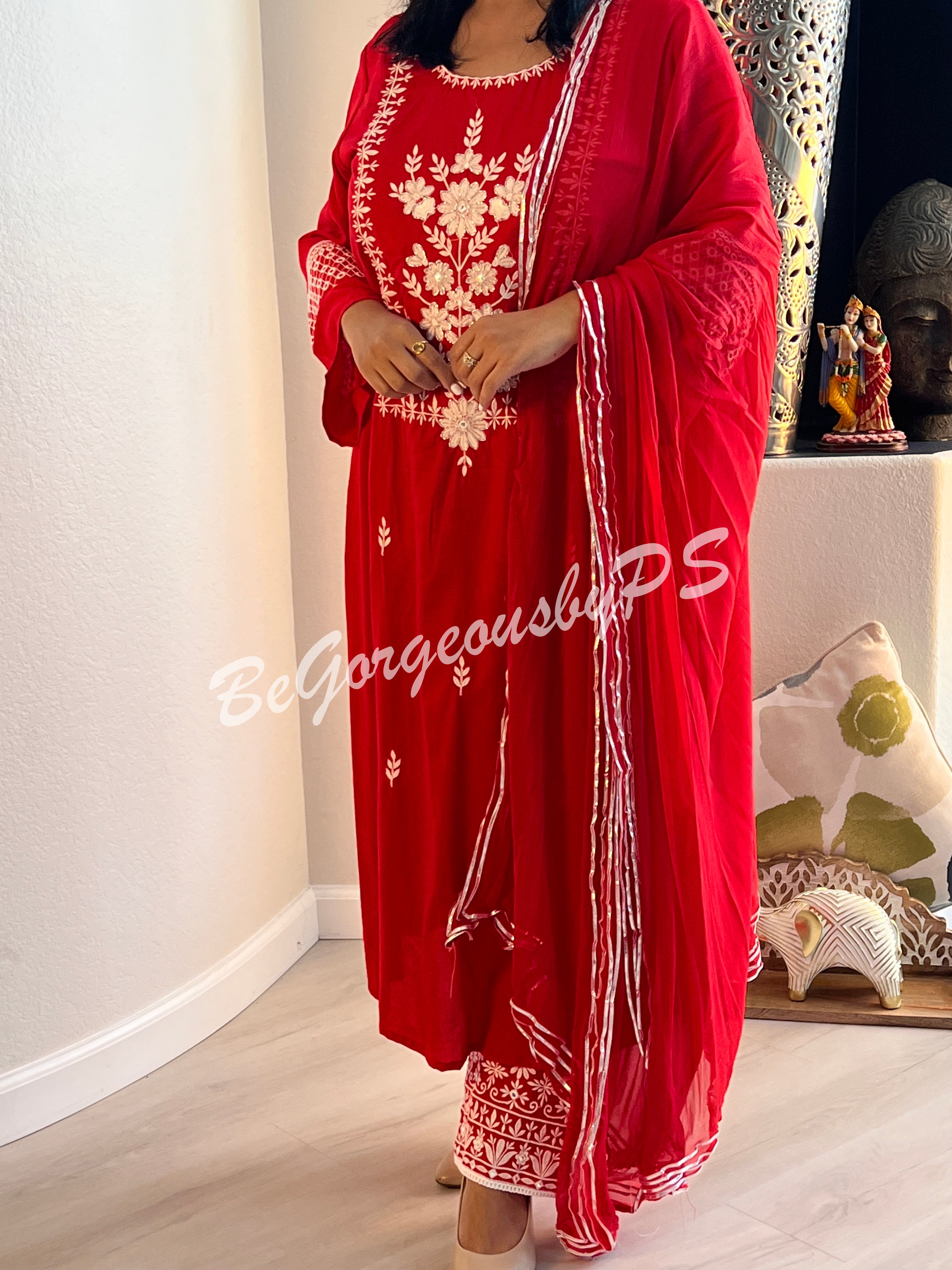 DUPATTA SET DU-001-RED