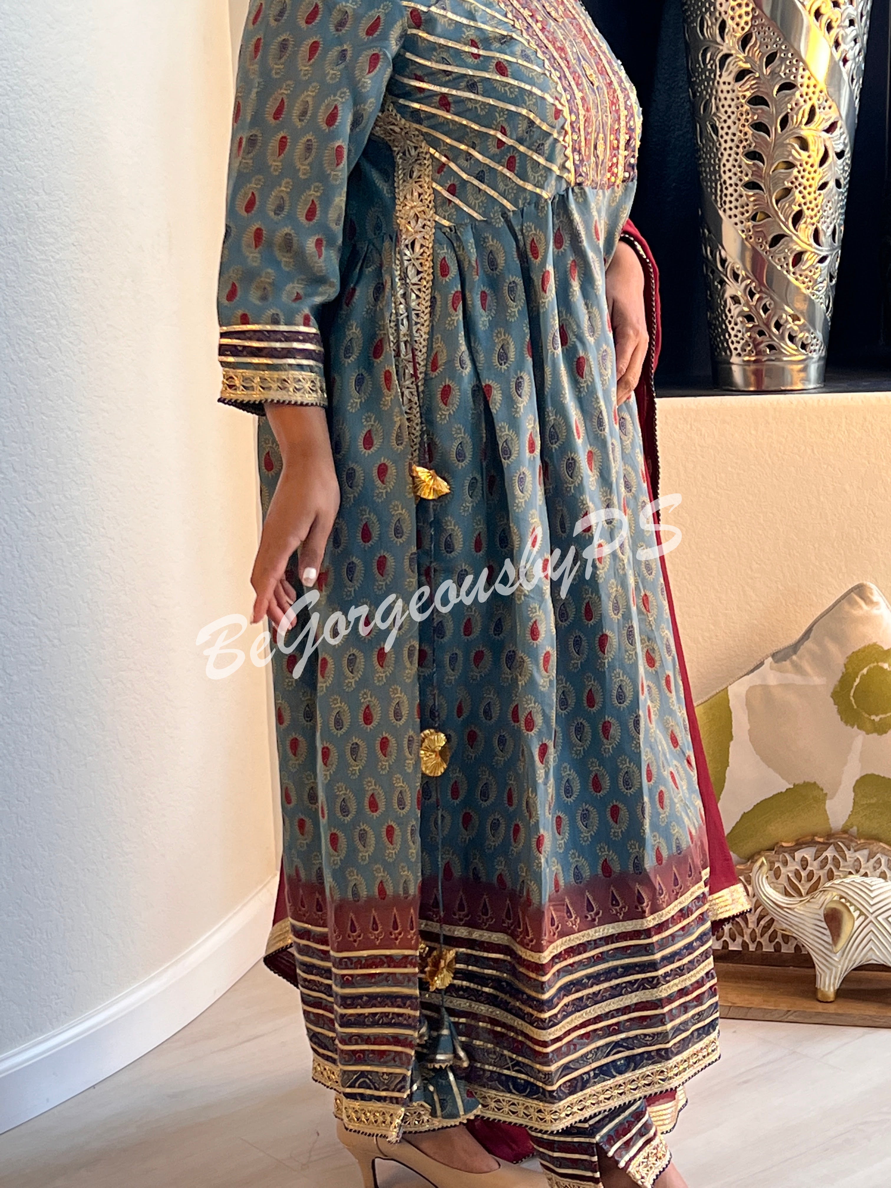 DUPATTA SET DU-249-BLU