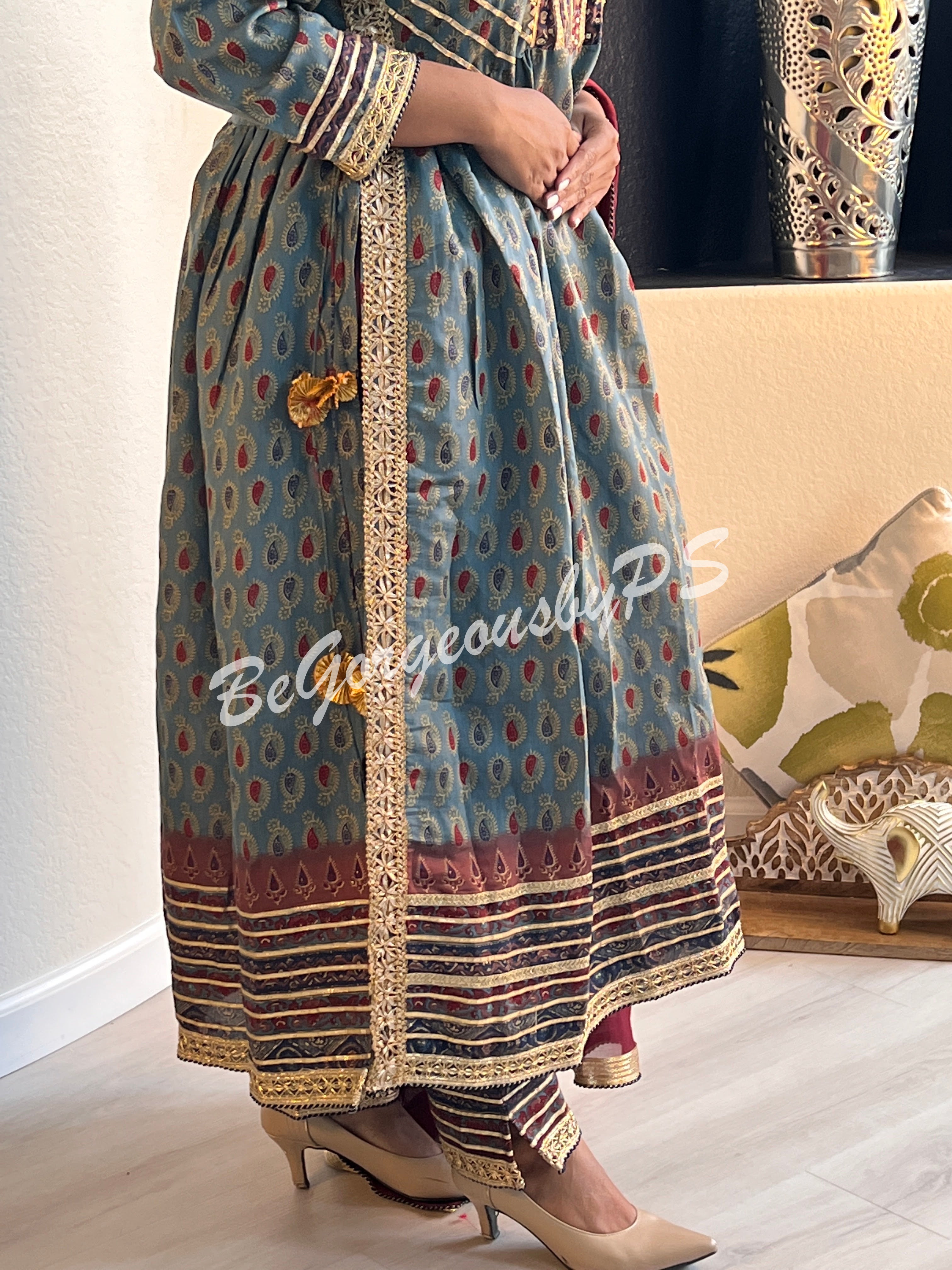 DUPATTA SET DU-249-BLU