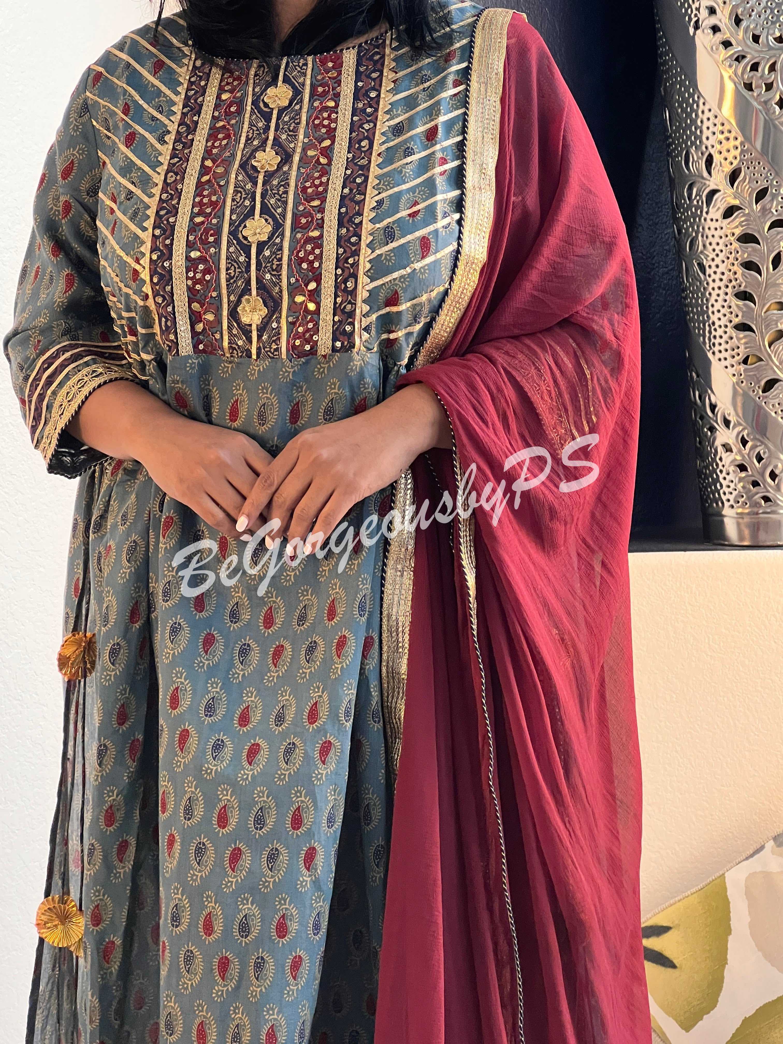 DUPATTA SET DU-249-BLU