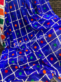 Phulkari Mini buti blue