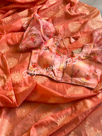 CHIKANKARI COTTON PEACH1