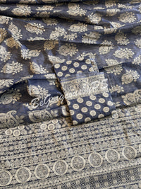 CHIKANKARI COTTON BU/BLUE