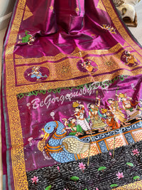 PATTACHITRA SILK Purple pink