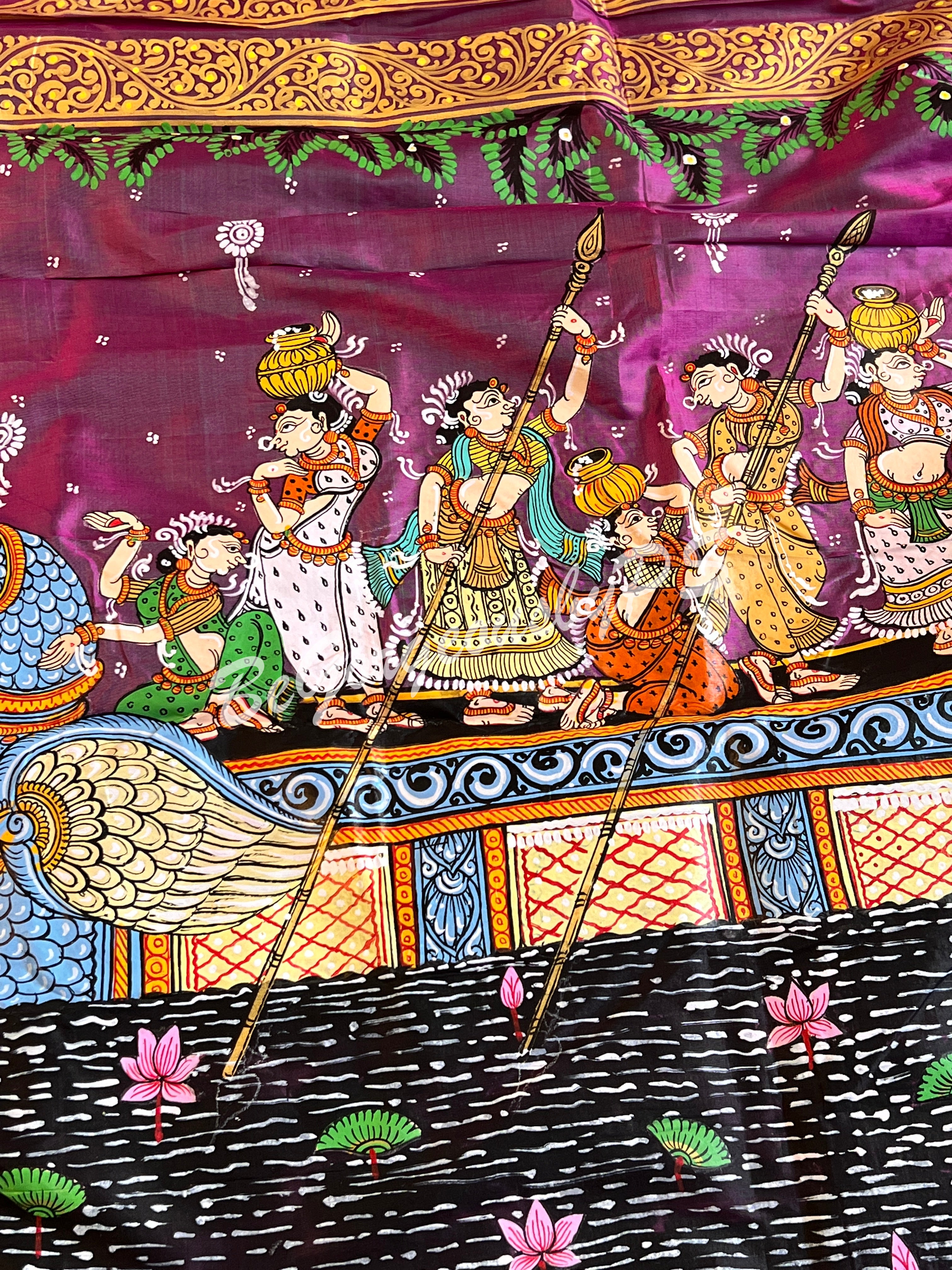 PATTACHITRA SILK Purple pink