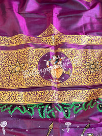 PATTACHITRA SILK Purple pink