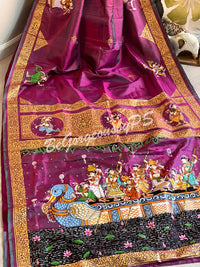 PATTACHITRA SILK Purple pink