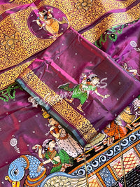 PATTACHITRA SILK Purple pink