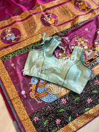 PATTACHITRA SILK Purple pink