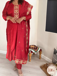 DUPATTA SET DU-276-RED