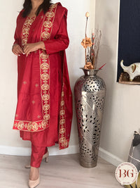 DUPATTA SET DU-276-RED