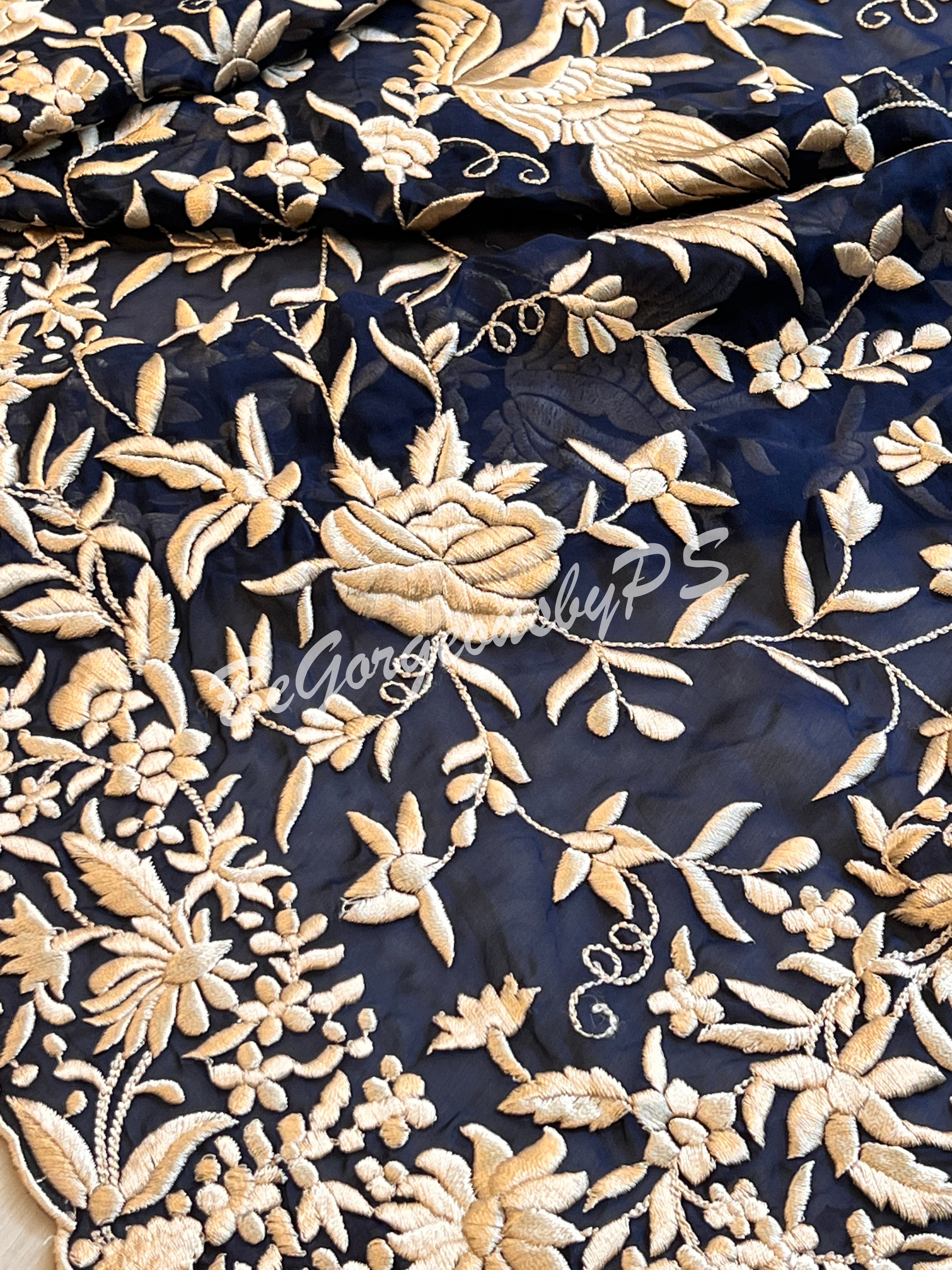 Parsi Gara on Georgette Blue