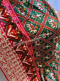 Gajji SIlk with gotapatti Green