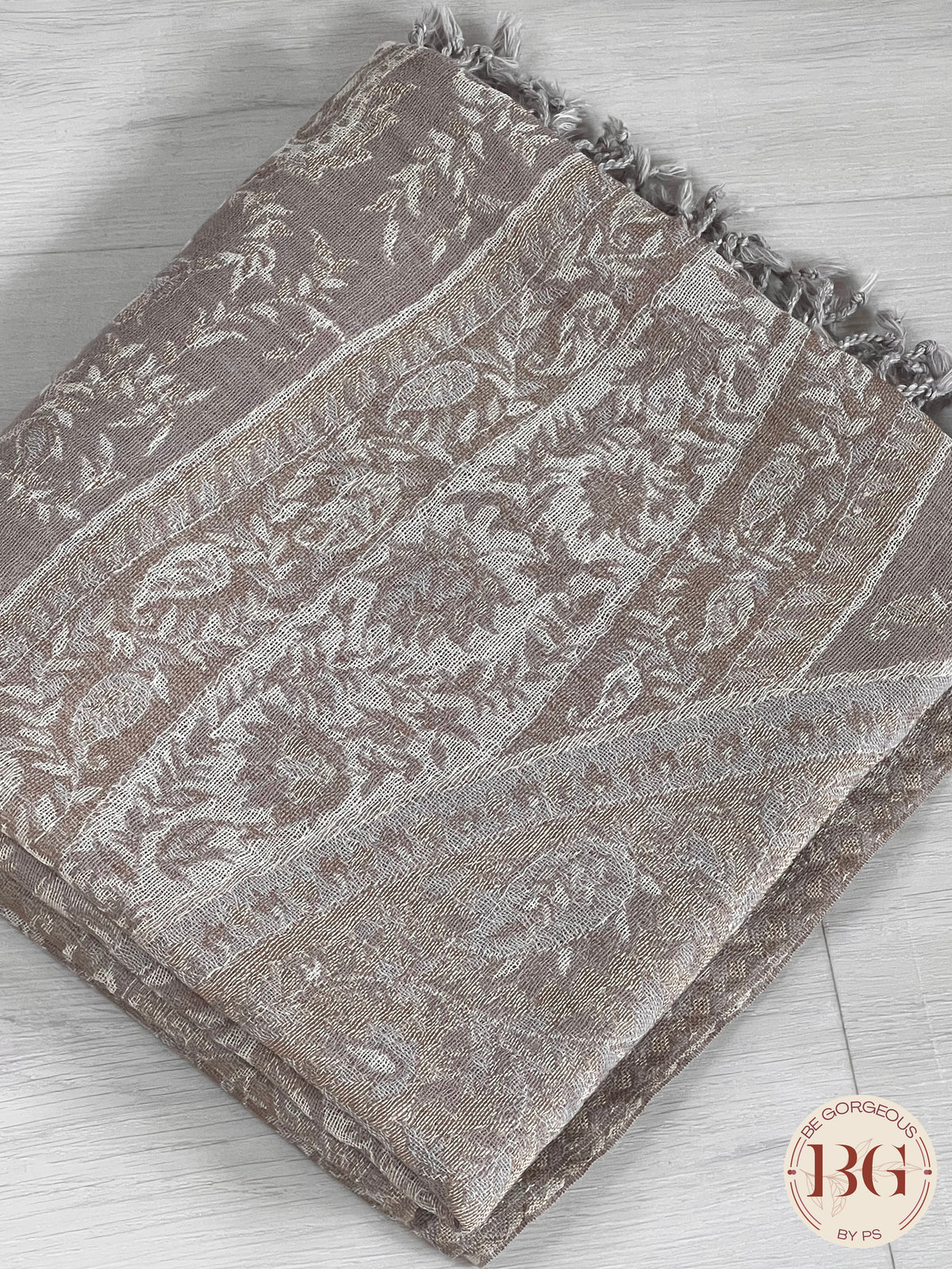 Kashmiri Embroidery Shawl on pure wool jamawar work cream