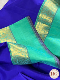 KANJEEVARAM PURE SILK KORWAI KANJEEVARAM BLUE GREEN SA-KAN-PUR-BL404