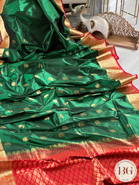 Kanjeevaram Silk Saree Green & Red