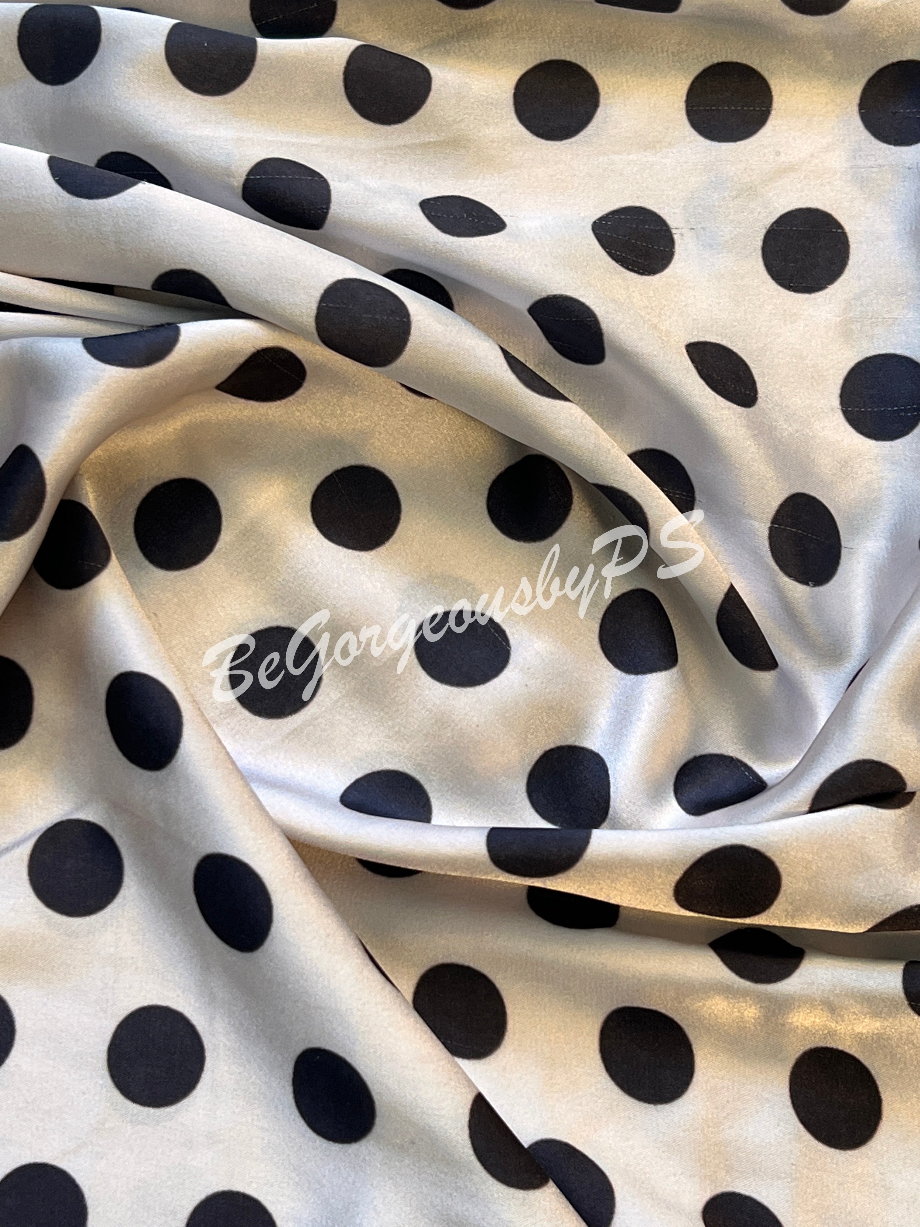 Satin Polka dots Saree