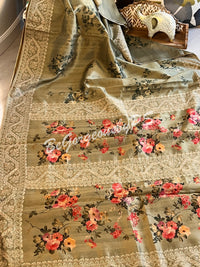 TUSSAR EMBROIDERY PISTA