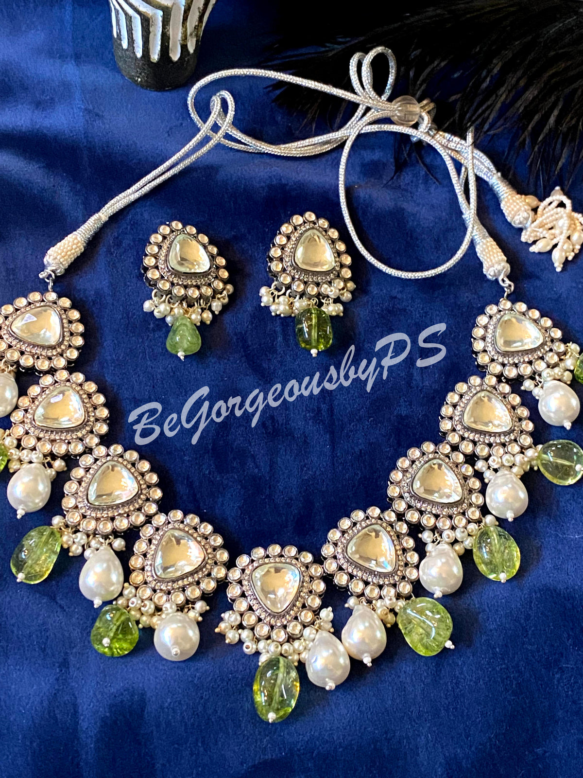 Victorian Uncut Polki kundan Necklace set